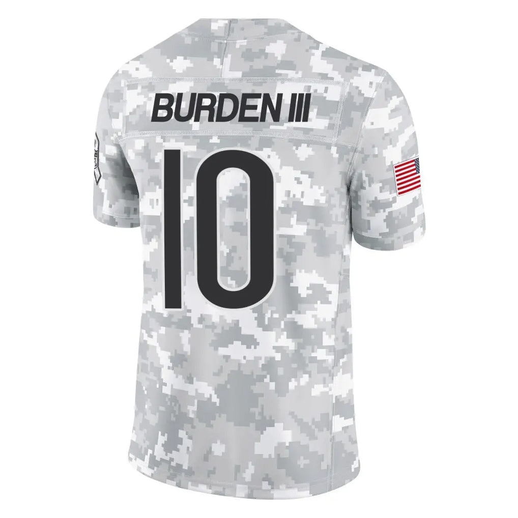 Punc C.Bears #10 Luther Burden III Player Arctic Camo Salute to Service Limited Stitched Jerseys