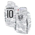 Punc C.Bears #10 Luther Burden III Player Arctic Camo Salute to Service Pullover Hoodies Limited Stitched Jerseys