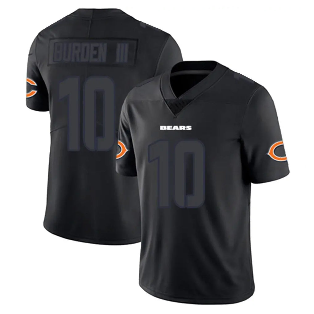 Punc C.Bears #10 Luther Burden III Player Black Impact Limited Game Stitched Jerseys