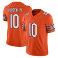 Punc C.Bears #10 Luther Burden III Player Orange Vapor F.U.S.E. Limited Home Game Stitched Jerseys