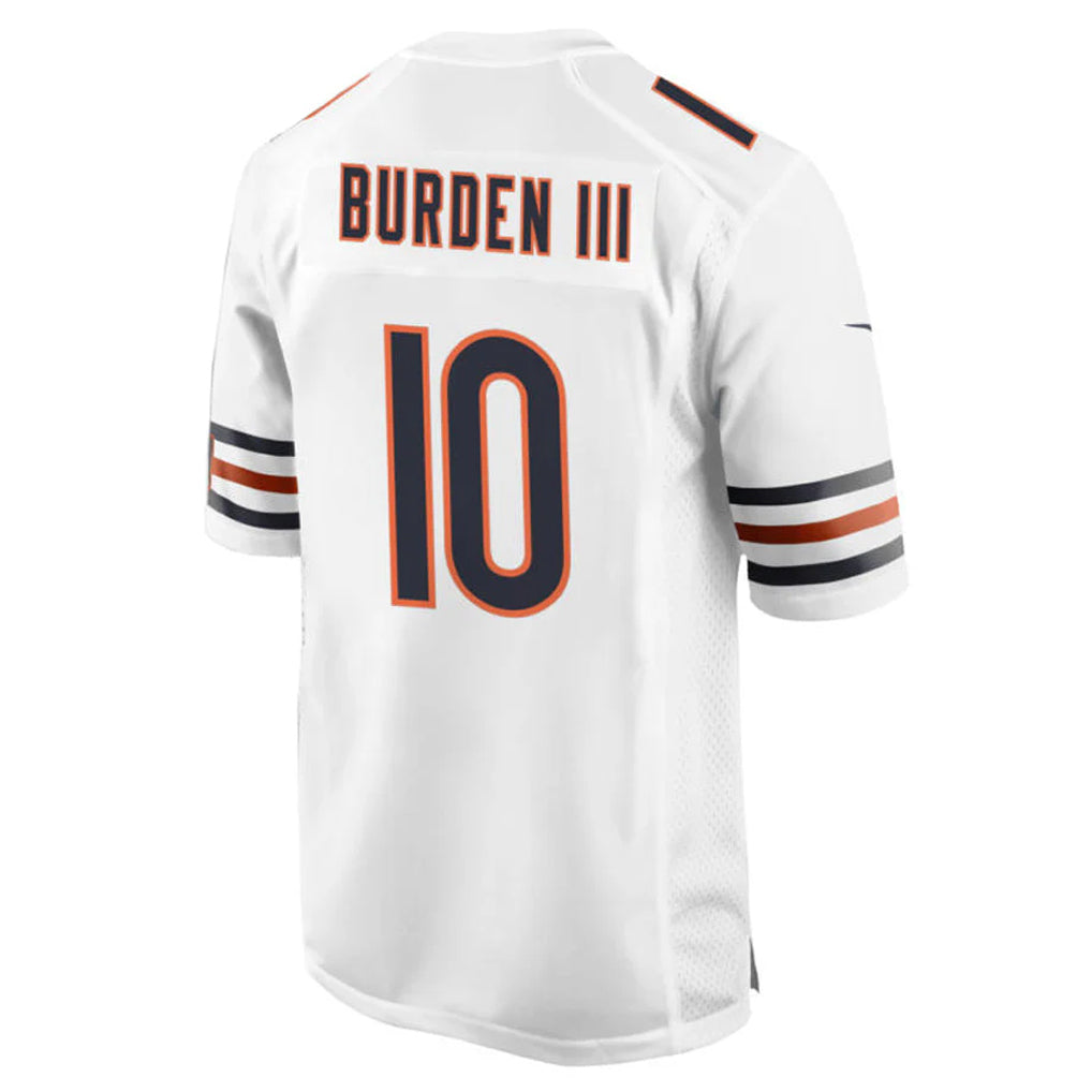 Punc C.Bears #10 Luther Burden III Player White Home Game Stitched Jerseys