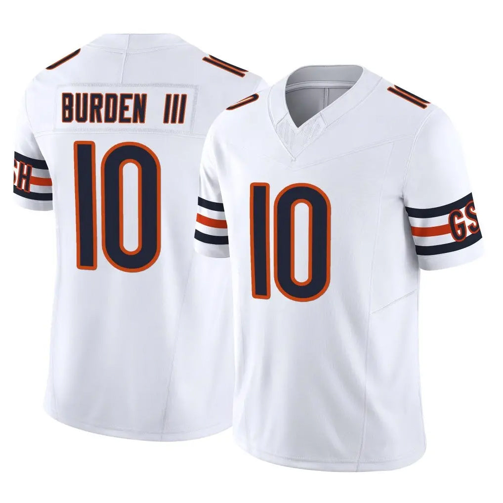 Punc C.Bears #10 Luther Burden III Player White Vapor F.U.S.E. Limited Home Game Stitched Jerseys