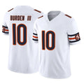 Punc C.Bears #10 Luther Burden III Player White Vapor F.U.S.E. Limited Home Game Stitched Jerseys