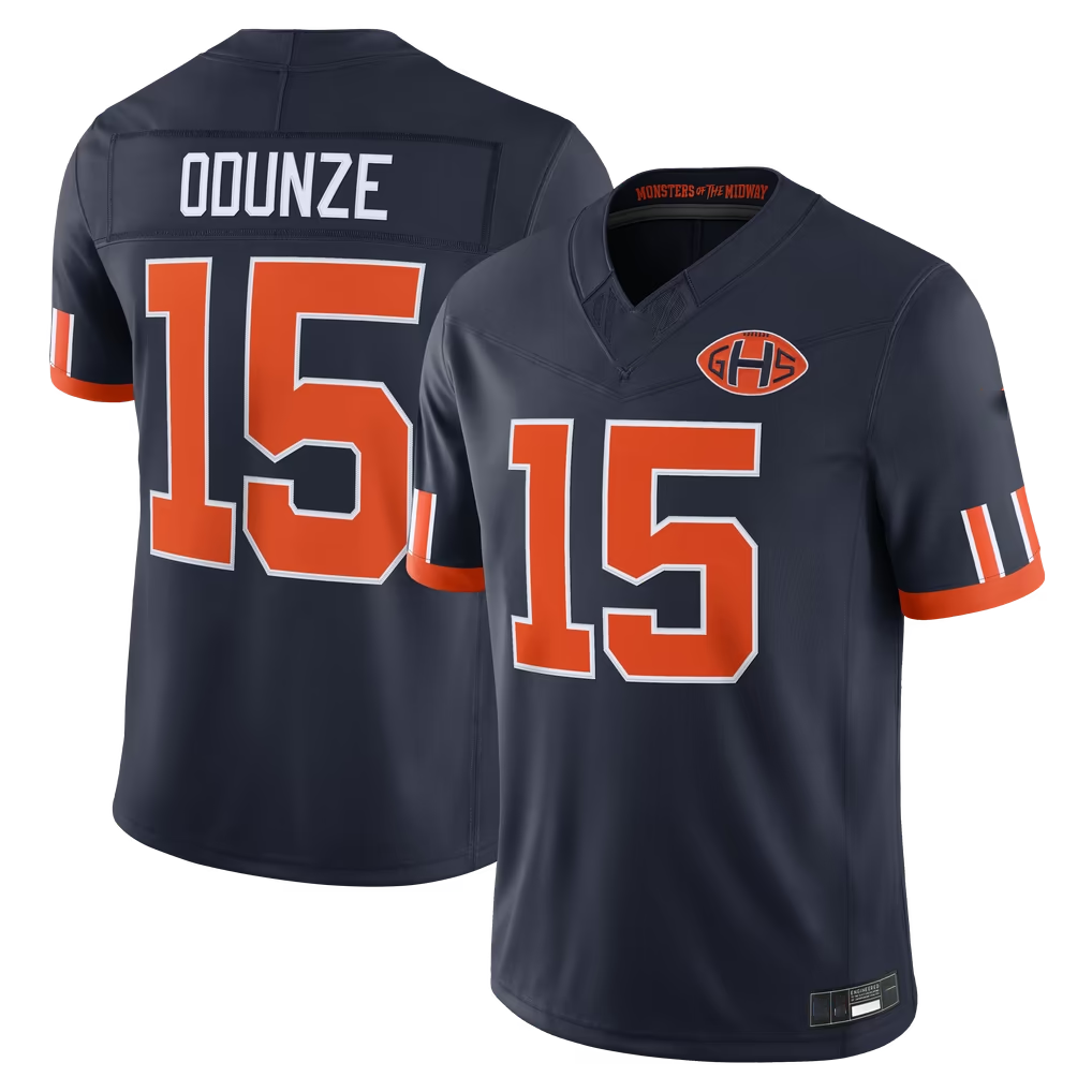 Punc C.Bears #15 Rome Odunze Navy 2026 Rivalries Collection Limited Stitched Jerseys