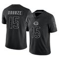 Punc C.Bears #15 Rome Odunze Player Black REFLECTIVE Limited Game Stitched Jerseys