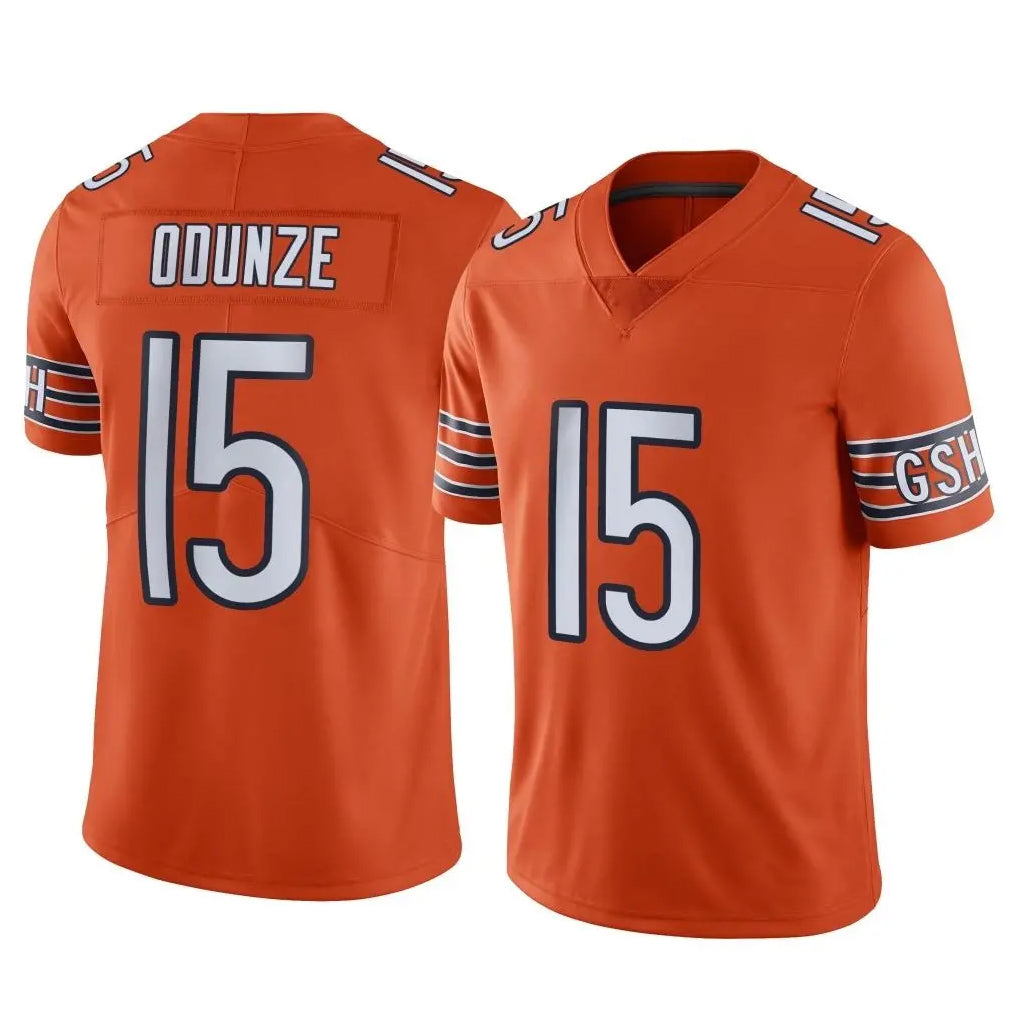 Punc C.Bears #15 Rome Odunze Player Orange Alternate Vapor Limited Home Game Stitched Jerseys