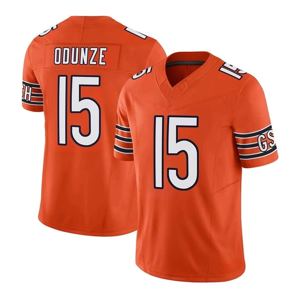 Punc C.Bears #15 Rome Odunze Player Orange Vapor F.U.S.E. Limited Home Game Stitched Jerseys