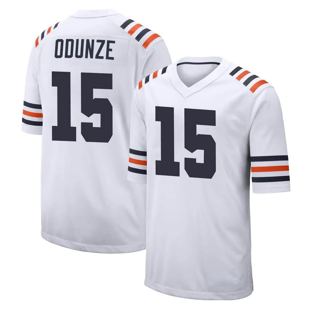 Punc C.Bears #15 Rome Odunze Player White Classic Home Game Stitched Jerseys