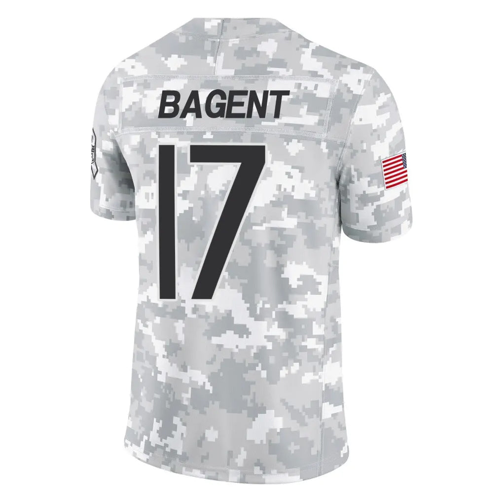 Punc C.Bears #17 Tyson Bagent Player Arctic Camo Salute to Service Limited Stitched Jerseys