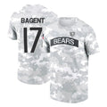 Punc C.Bears #17 Tyson Bagent Player Arctic Camo Salute to Service Performance T-Shirt Limited Stitched Jerseys