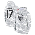Punc C.Bears #17 Tyson Bagent Player Arctic Camo Salute to Service Pullover Hoodies Limited Stitched Jerseys