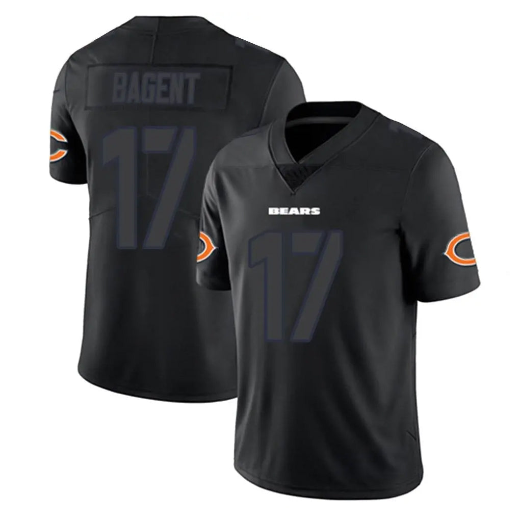Punc C.Bears #17 Tyson Bagent Player Black Impact Limited Game Stitched Jerseys