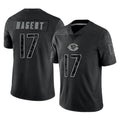 Punc C.Bears #17 Tyson Bagent Player Black REFLECTIVE Limited Game Stitched Jerseys
