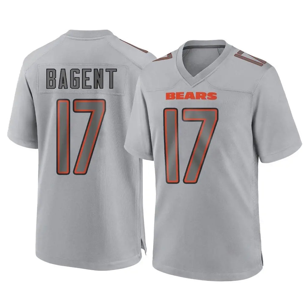 Punc C.Bears #17 Tyson Bagent Player Gray Atmosphere Fashion Game Stitched Jerseys