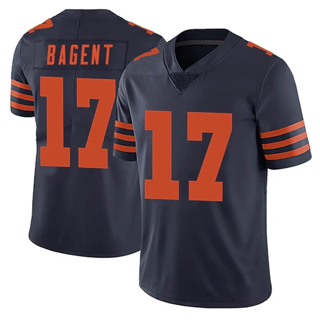 Punc C.Bears #17 Tyson Bagent Player Navy Blue Alternate Vapor Untouchable Limited Stitched Jerseys