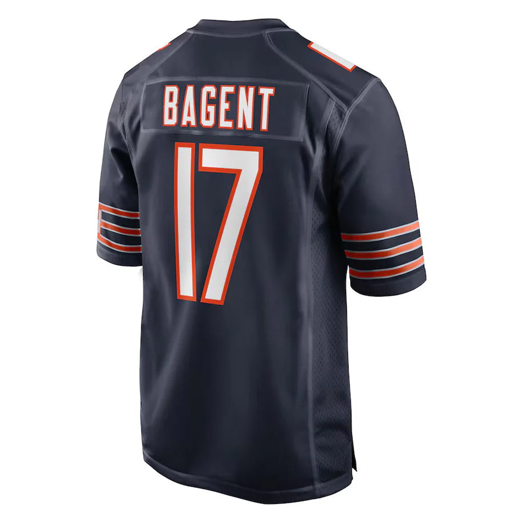 Punc C.Bears #17 Tyson Bagent Player Navy Home Game Stitched Jerseys