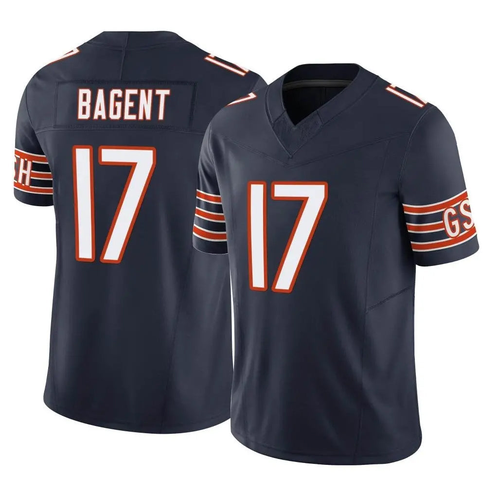 Punc C.Bears #17 Tyson Bagent Player Navy Vapor F.U.S.E. Limited Home Game Stitched Jerseys