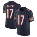 Punc C.Bears #17 Tyson Bagent Player Navy Vapor Untouchable Limited Home Game Stitched Jerseys
