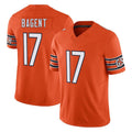 Punc C.Bears #17 Tyson Bagent Player Orange Vapor F.U.S.E. Limited Home Game Stitched Jerseys