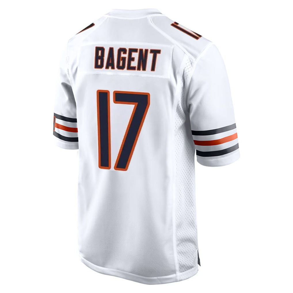 Punc C.Bears #17 Tyson Bagent Player White Home Game Stitched Jerseys