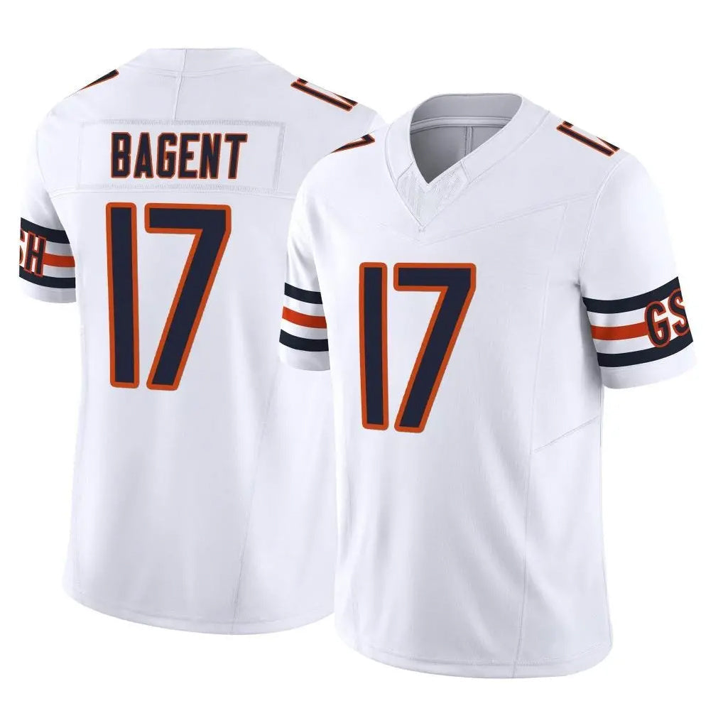 Punc C.Bears #17 Tyson Bagent Player White Vapor F.U.S.E. Limited Home Game Stitched Jerseys