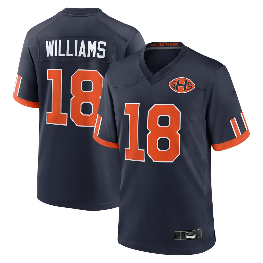Punc C.Bears #18 Caleb Williams Navy 2026 Rivalries Collection Game Stitched Jerseys