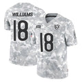 Punc C.Bears #18 Caleb Williams Player Arctic Camo Salute to Service Limited Stitched Jerseys