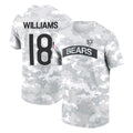 Punc C.Bears #18 Caleb Williams Player Arctic Camo Salute to Service Performance T-Shirt Limited Stitched Jerseys