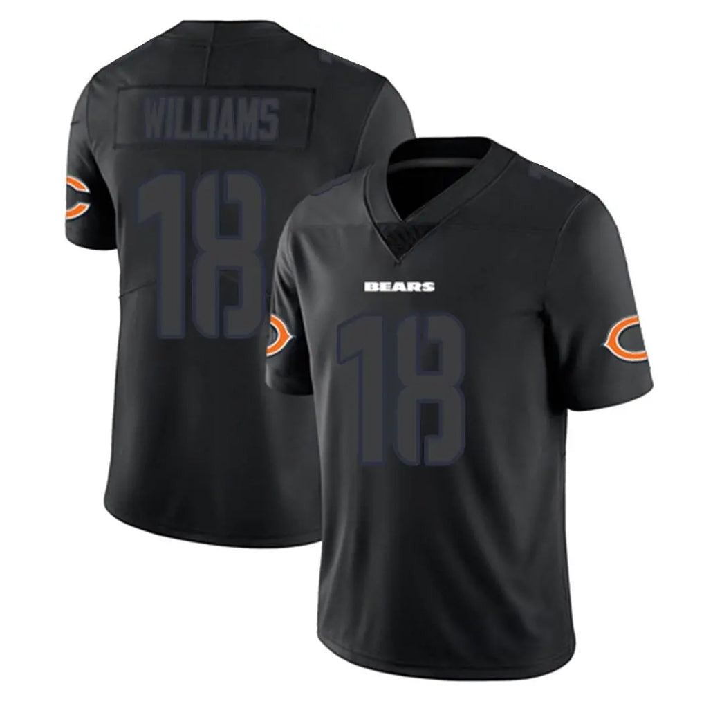 Punc C.Bears #18 Caleb Williams Player Black Impact Limited Game Stitched Jerseys