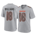 Punc C.Bears #18 Caleb Williams Player Gray Atmosphere Fashion Game Stitched Jerseys