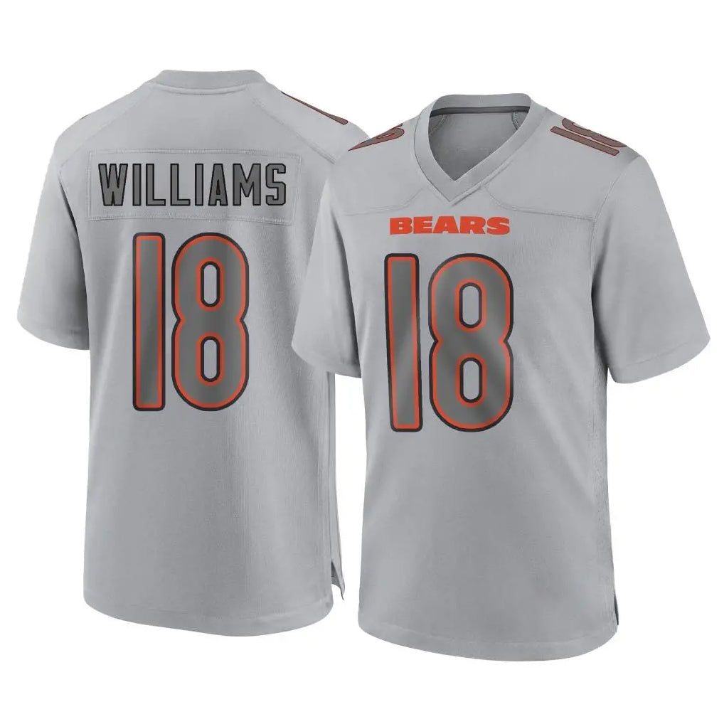 Punc C.Bears #18 Caleb Williams Player Gray Atmosphere Fashion Game Stitched Jerseys