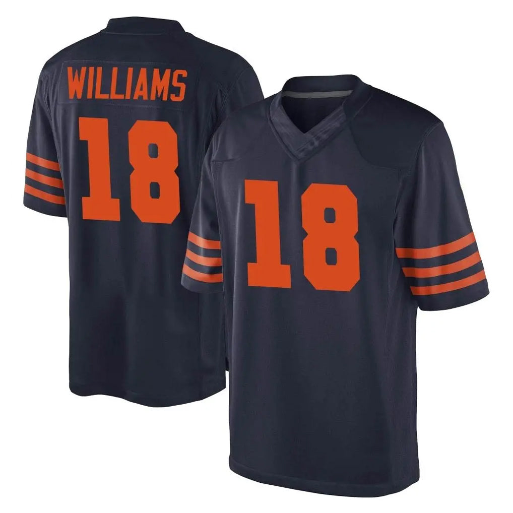 Punc C.Bears #18 Caleb Williams Player Navy Blue Alternate Game Stitched Jerseys