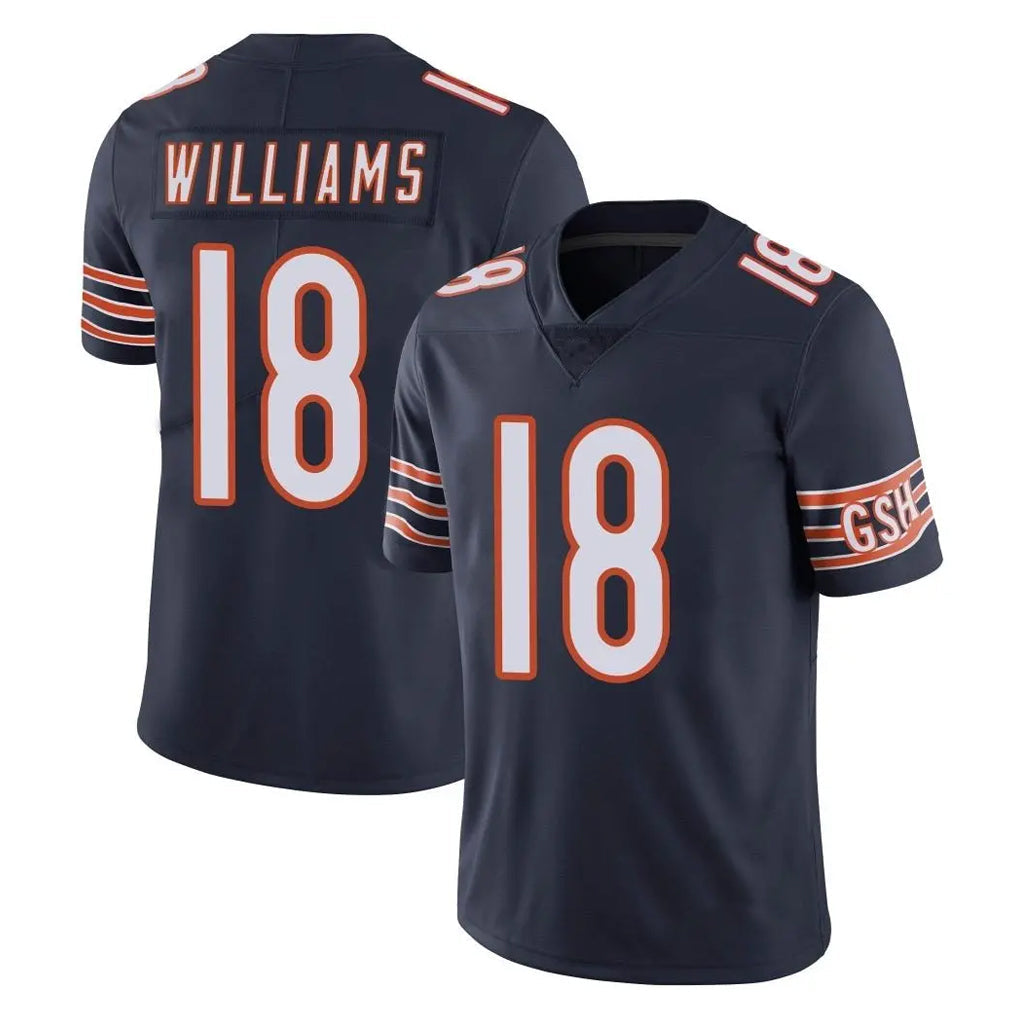 Punc C.Bears #18 Caleb Williams Player Navy Vapor Untouchable Limited Home Game Stitched Jerseys