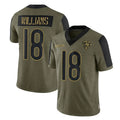 Punc C.Bears #18 Caleb Williams Player Olive Salute to Service Limited Stitched Jerseys