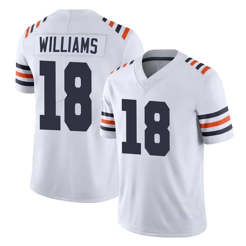 Punc C.Bears #18 Caleb Williams Player White Classic Vapor Limited Home Game Stitched Jerseys