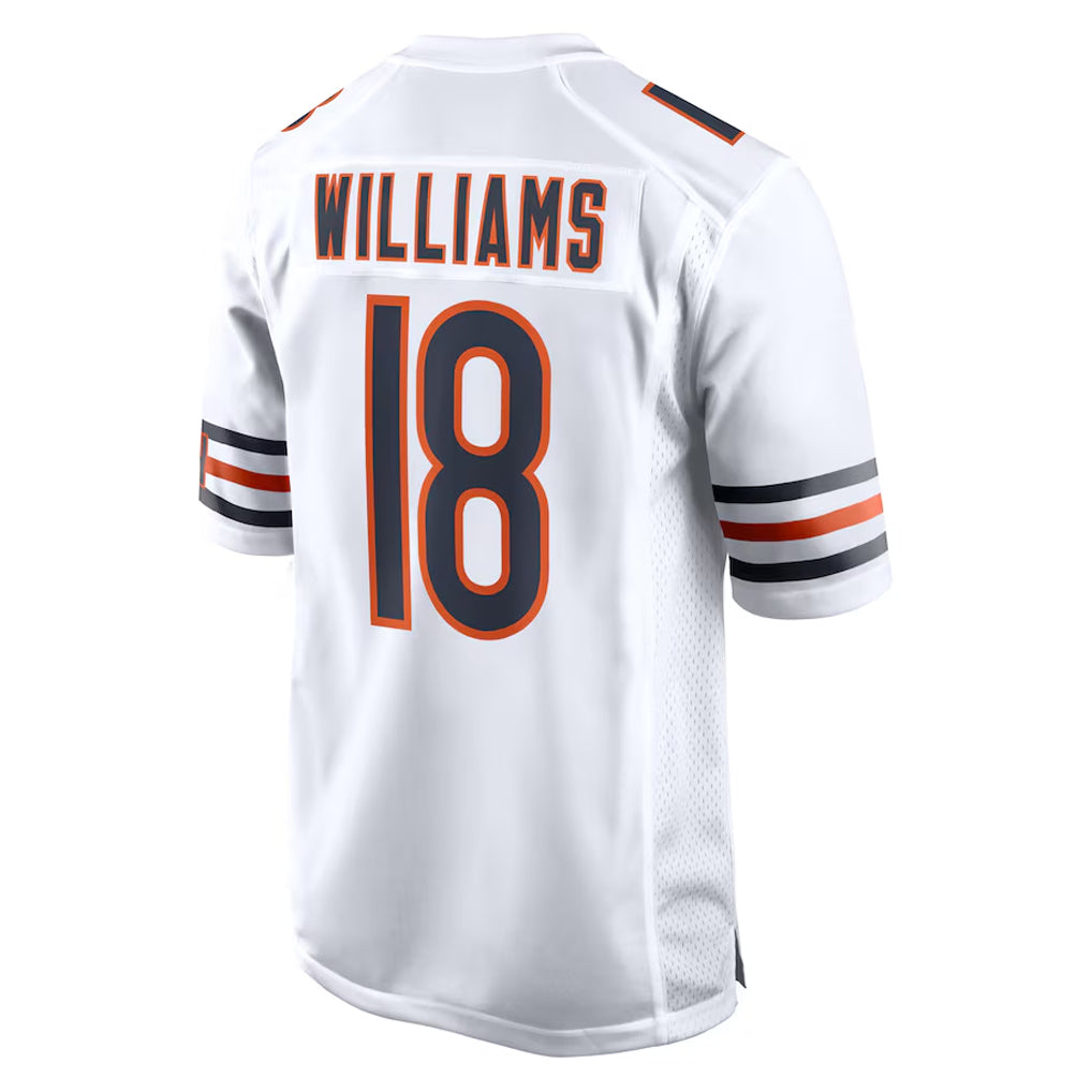 Punc C.Bears #18 Caleb Williams Player White Home Game Stitched Jerseys