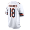 Punc C.Bears #18 Caleb Williams Player White Home Game Stitched Jerseys