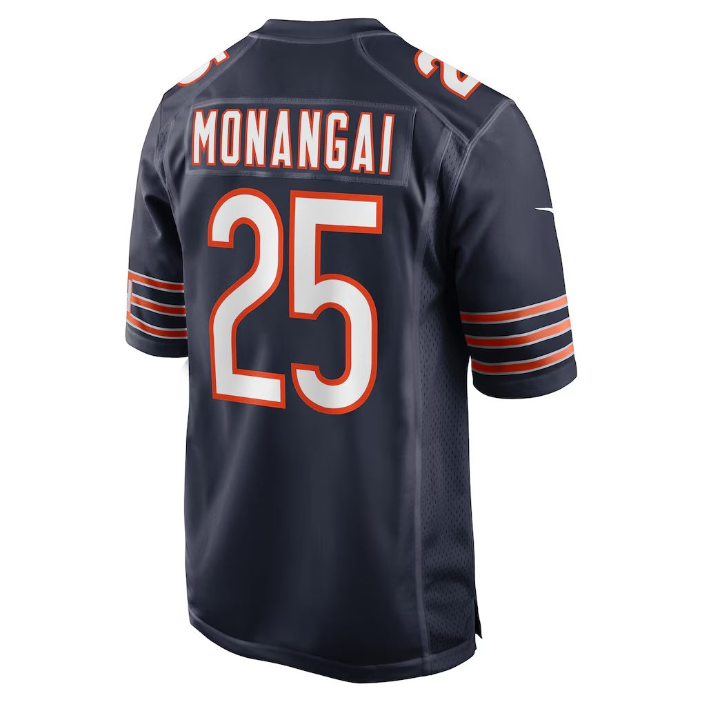 Punc C.Bears #25 Kyle Monangai Navy Team Game Stitched Jerseys