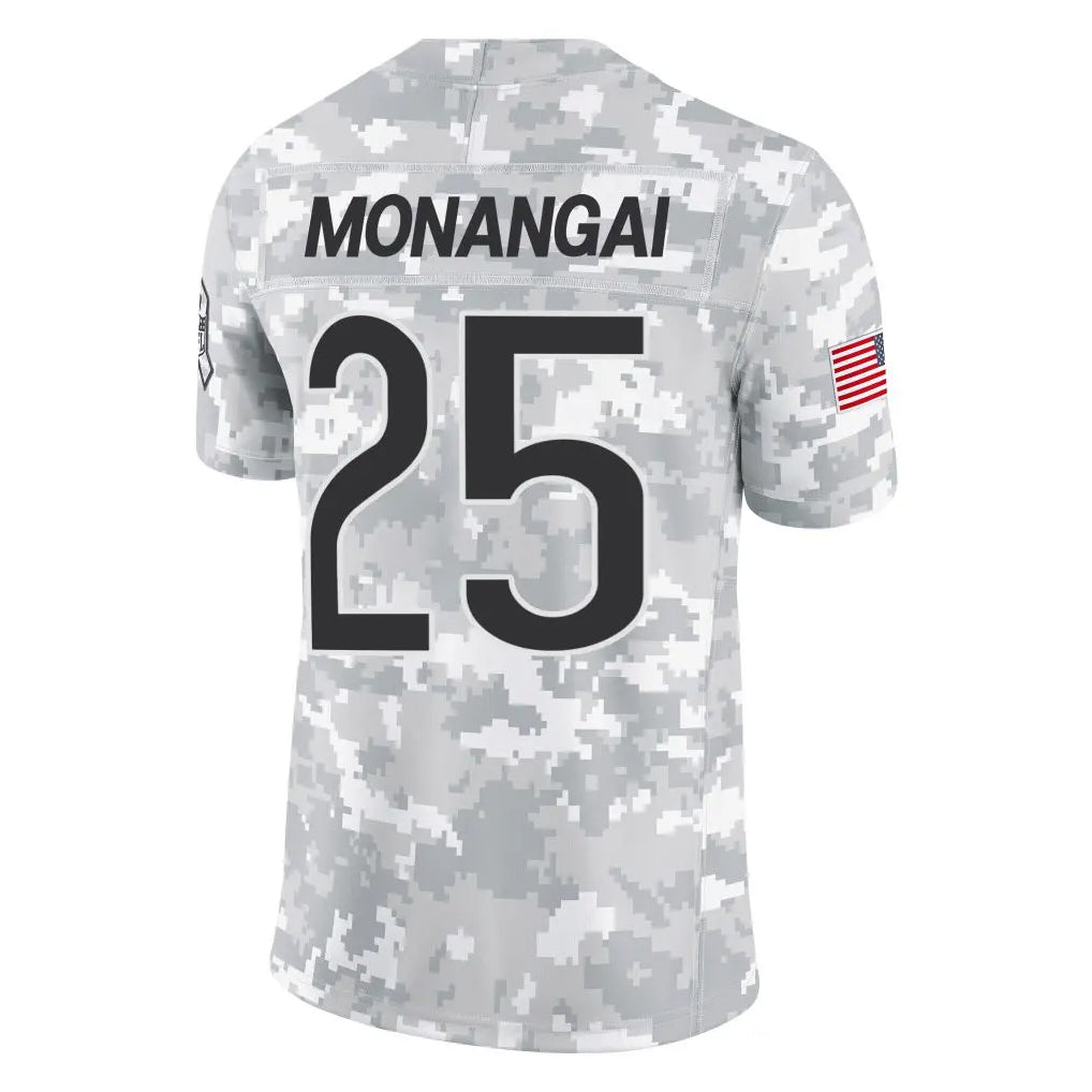 Punc C.Bears #25 Kyle Monangai Player Arctic Camo Salute to Service Limited Stitched Jerseys