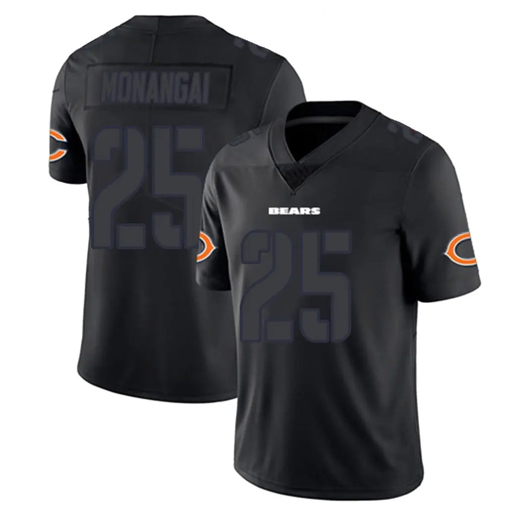 Punc C.Bears #25 Kyle Monangai Player Black Impact Limited Game Stitched Jerseys