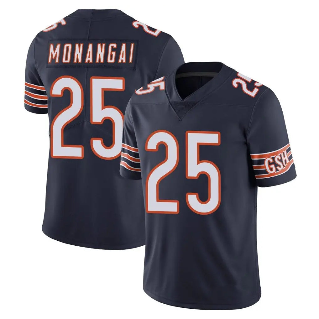 Punc C.Bears #25 Kyle Monangai Player Navy Vapor Untouchable Limited Home Game Stitched Jerseys