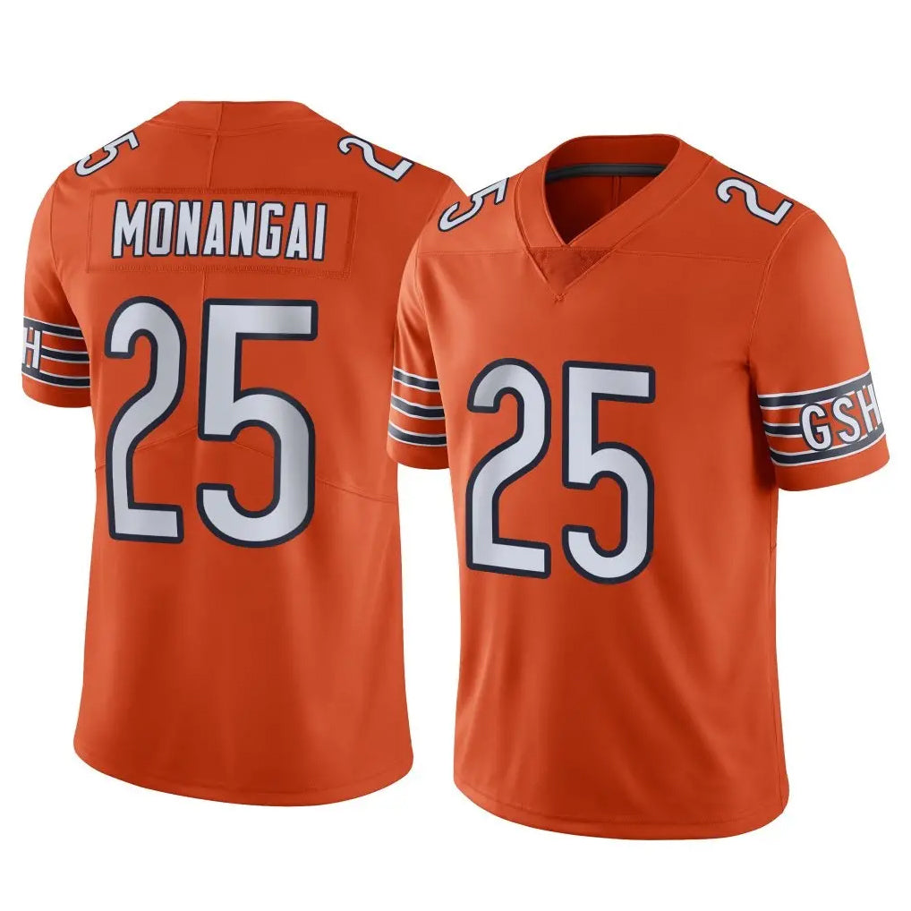 Punc C.Bears #25 Kyle Monangai Player Orange Alternate Vapor Limited Home Game Stitched Jerseys