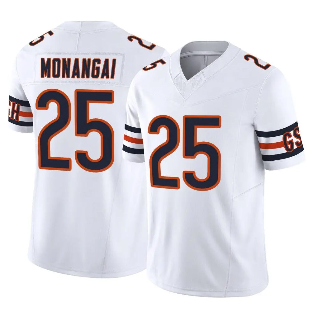 Punc C.Bears #25 Kyle Monangai Player White Vapor F.U.S.E. Limited Home Game Stitched Jerseys