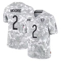 Punc C.Bears #2 D.J. Moore Player White Arctic Camo Salute to Service Limited Stitched Jerseys