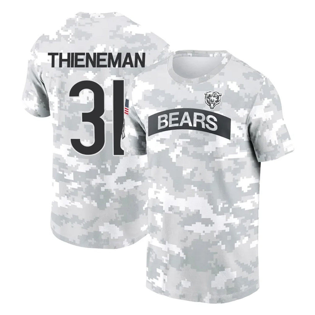 Punc C.Bears #31 Dillon Thieneman Player Arctic Camo Salute to Service Performance T-Shirt Limited Stitched Jerseys