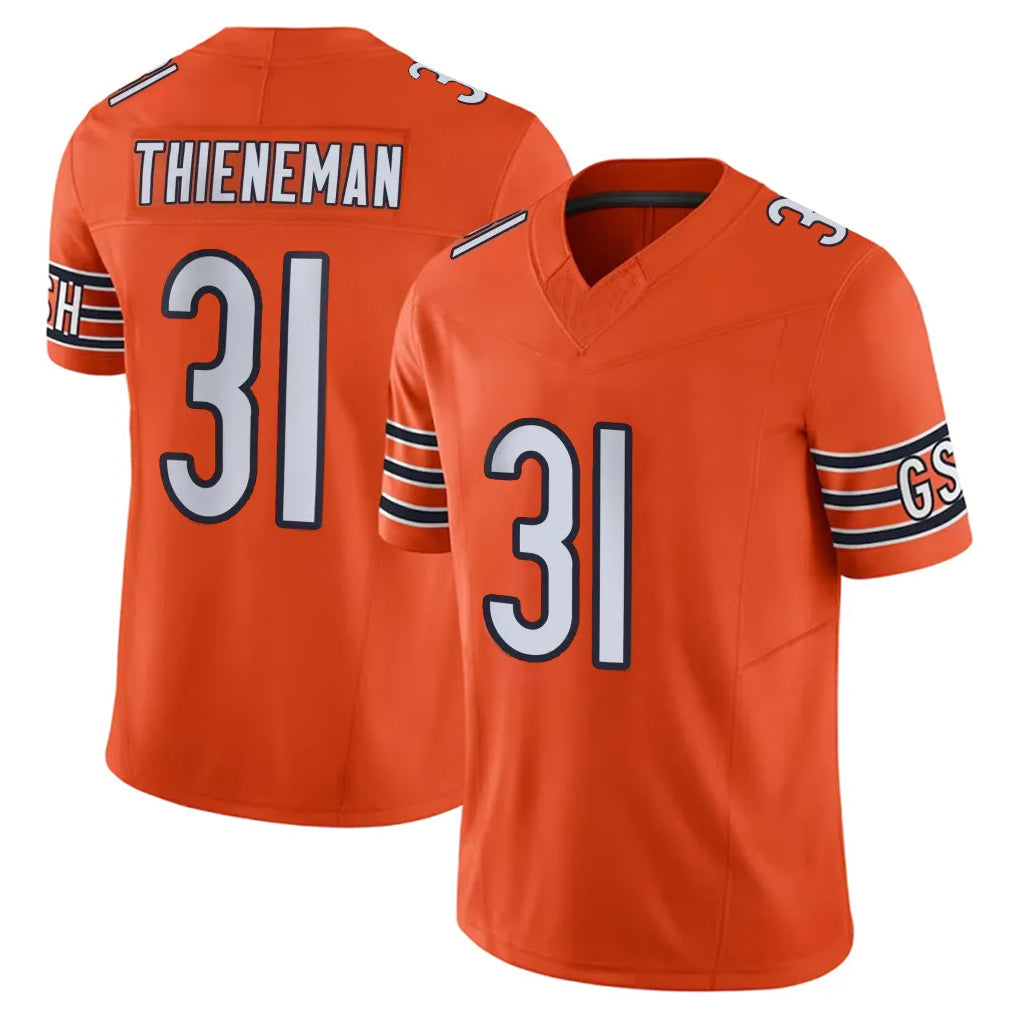 Punc C.Bears #31 Dillon Thieneman Player Orange Vapor F.U.S.E. Limited Home Game Stitched Jerseys