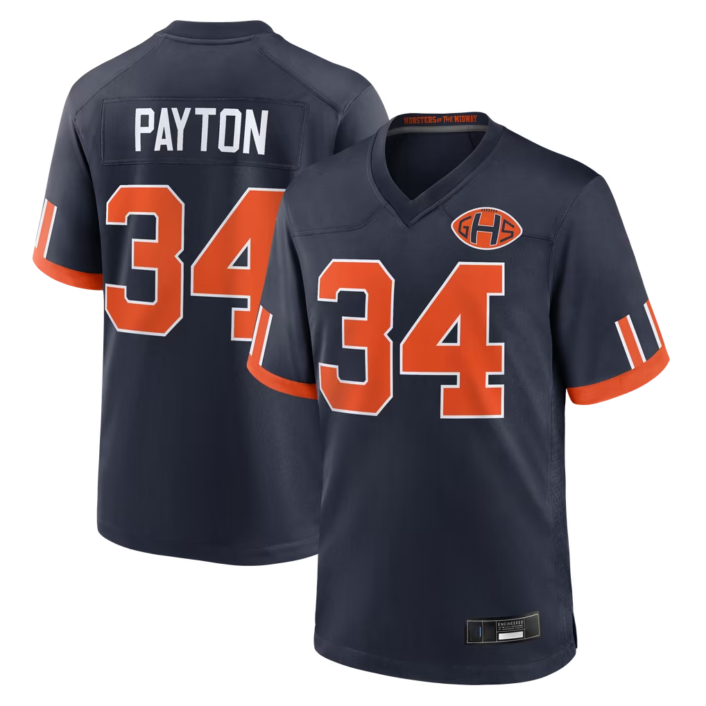 Punc C.Bears #34 Walter Payton Navy 2026 Rivalries Collection Game Stitched Jerseys