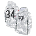 Punc C.Bears #34 Walter Payton Player Arctic Camo Salute to Service Pullover Hoodies Limited Stitched Jerseys