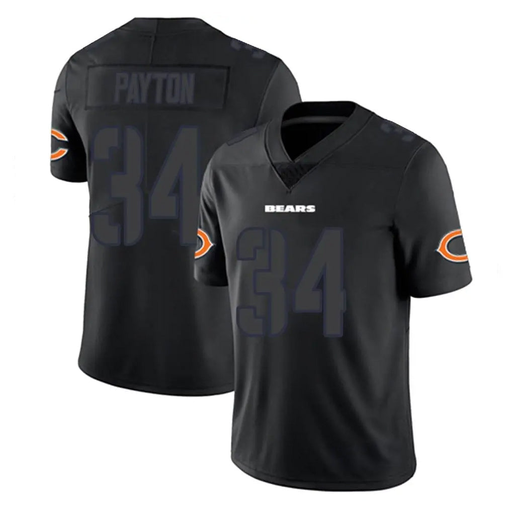 Punc C.Bears #34 Walter Payton Player Black Impact Limited Game Stitched Jerseys