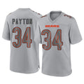 Punc C.Bears #34 Walter Payton Player Gray Atmosphere Fashion Game Stitched Jerseys